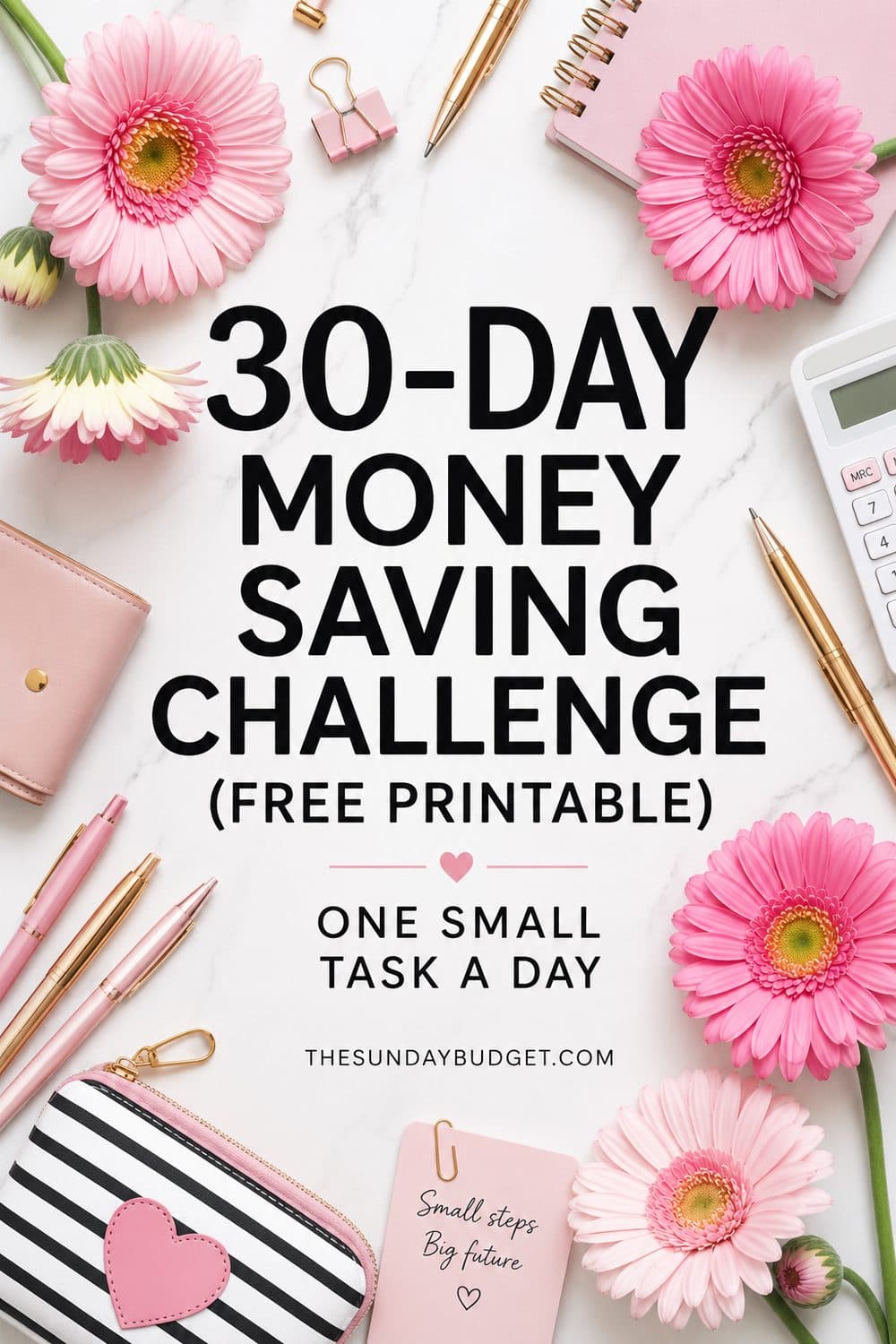 30-Day Money Saving Challenge (Free Printable)
