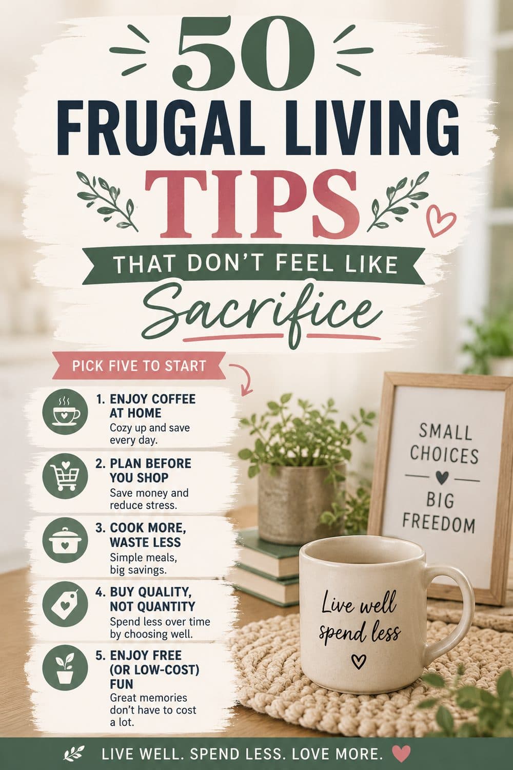 50 Frugal Living Tips That Don't Feel Like Sacrifice