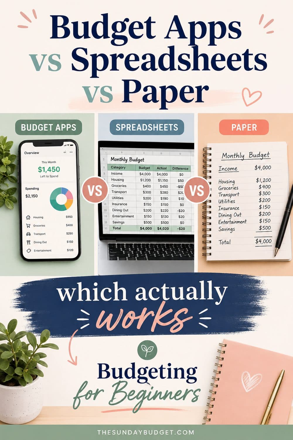 Budget Apps vs Spreadsheets vs Paper: Which Actually Works?