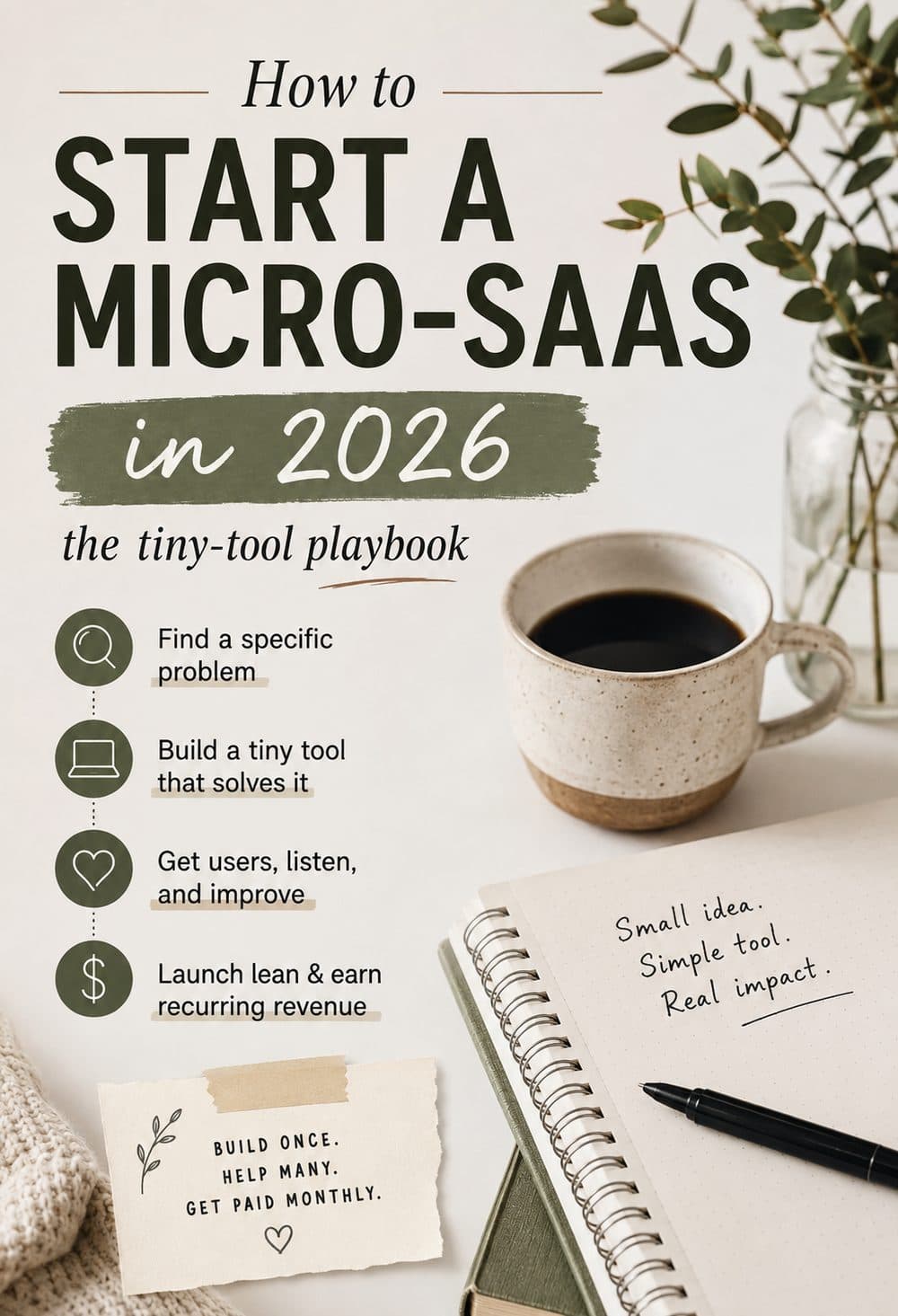 How to Start a Micro-SaaS in 2026: A Practical Tiny-Tool Playbook